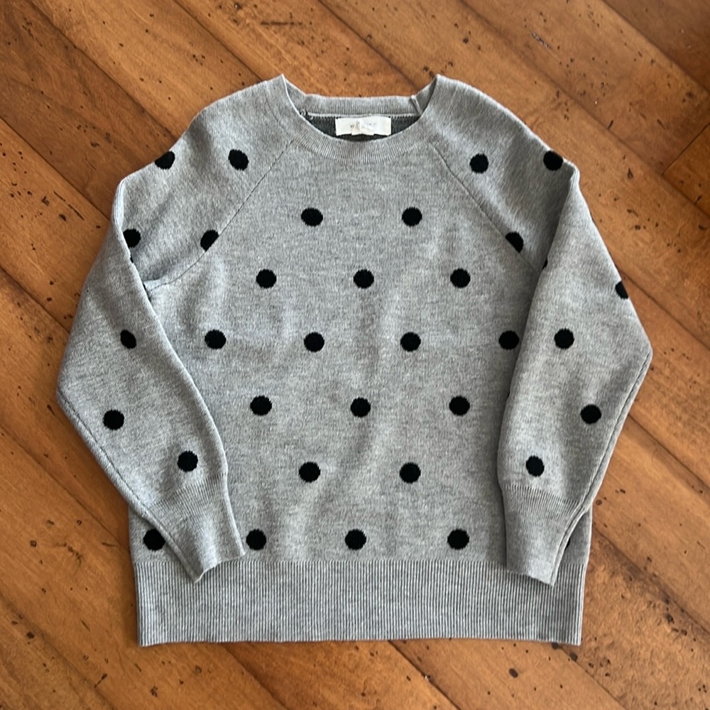 Workshop Republic Clothing Gray Polka Dot Sweater